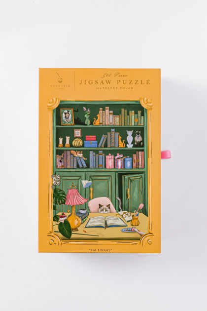 Cat Library 500 Piece Puzzle by Good Juju Ink | Barnes & Noble®