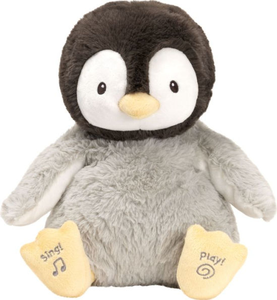 GUND Baby Animated Kissy The Penguin Stuffed Animal Plush for Baby Boys and Girls, Black/White/Grey, 12