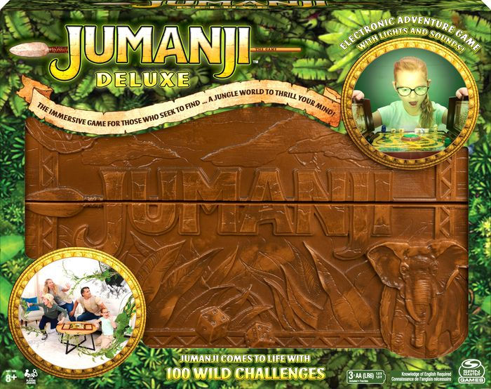 Jumanji Deluxe Game, Immersive Electronic Version of The Classic Adventure  Movie Board Game, with Lights and Sounds, for Kids & Adults Ages 8 and up