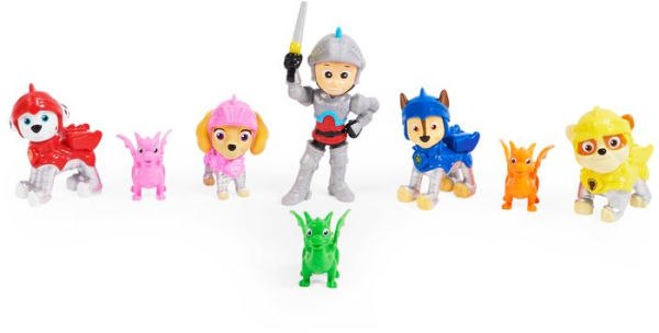 PAW Patrol, Rescue Knights Ryder and Pups Figure Gift Pack with 8 Toy Figures, Kids Toys for Ages 3 and up