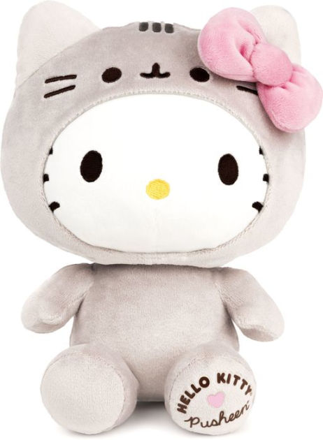 Hello Kitty x Pusheen - Hello Kitty wearing Pusheen onesie plush by SPIN  MASTER