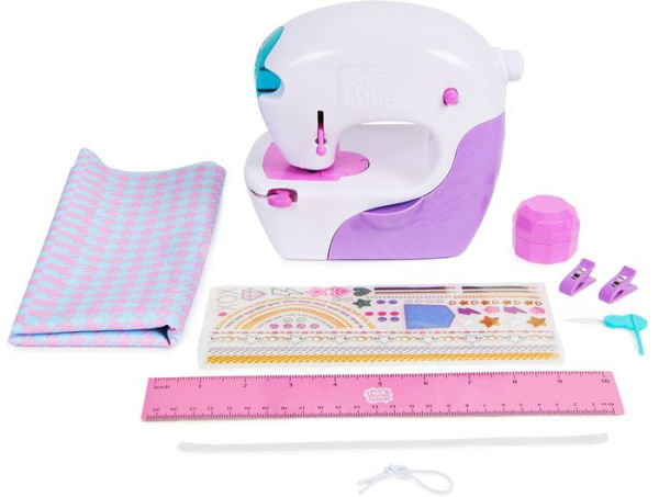 Cool Maker Stitch N Style Fashion Studio Pre-Threaded Sewing Machine Toy with Fabric and Water Transfer Prints Arts & Crafts Kids Toys for Girls