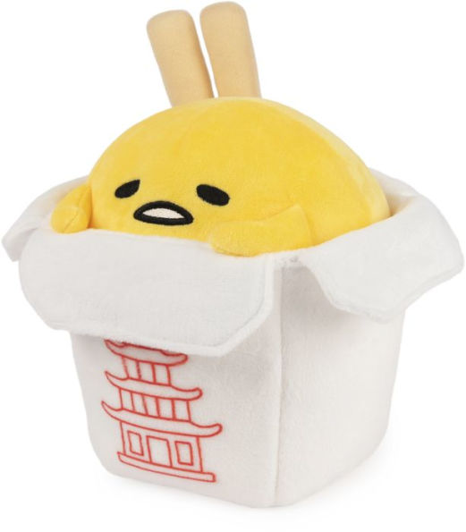 GUND Sanrio Gudetama The Lazy Egg Stuffed Animal, Gudetama Takeout Container Plush Toy for Ages 8 and Up, 9.5