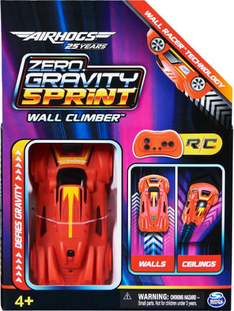  Air Hogs, Zero Gravity Sprint RC Car Wall Climber, Red USB-C  Rechargeable Indoor Wall Racer, Over 4-Inches, Kids Toys for Kids Ages 4  and up : Toys & Games