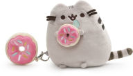 Title: Pusheen with Donut and Bonus Donut Clip Plush Stuffed Animal Cat, Gray, 6