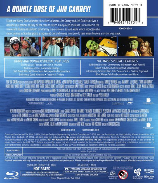 Dumb and Dumber [Unrated]/The Mask [Blu-ray]