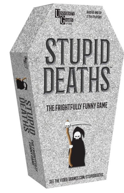 University Games Stupid Deaths Coffin Tin Game Dark Fun Game 