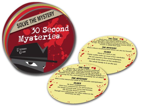 30 Second Mysteries Game in a tin