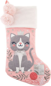 Title: Cat Embroidered Stocking