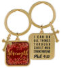 Golden Wisdom Key Chain Phil 4:13 Strength