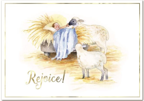 Baby Jesus with Sheep Christmas Boxed Cards