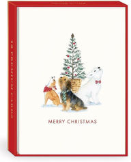 Boxed Holiday Cards Stationery Potted Tree Pets