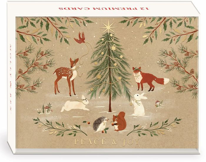 Boxed Holiday Cards Stationery Woodland Christmas by Punch Studio Barnes & Noble®