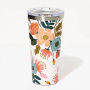 White Lively Floral Tumbler