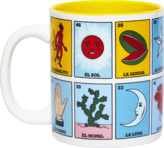 MEXICAN LOTERIA LOTERIA DON CLEMENTE MUG WITH SPICY HOT COCOA NEW