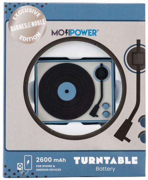 Mojipower Blue Turntable Portable Charger