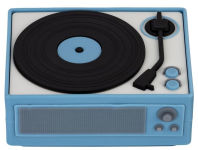 Alternative view 4 of Mojipower Blue Turntable Portable Charger