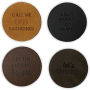 Cocktail Coasters, Set of 4 Leatherette Coasters