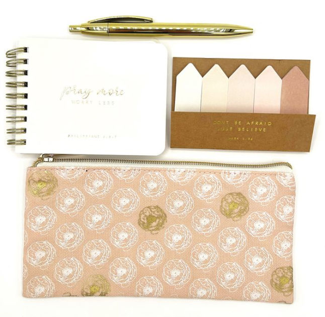 Stationery Set Sticky Notes, Notepad, Pouch & Plastic Pen by Oliver