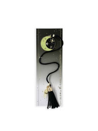 Title: Celestial Glow in the Dark Tassel Charm Bookmark