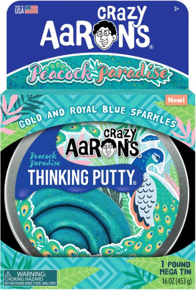Mega Peacock Paradise - 1 Pound Thinking Putty Tin