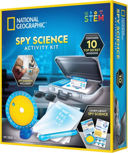 National Geographic Spy Science Kit - Kids Spy Activity Set, Complete 10 Secret Spy Missions with Spy Gadgets for Kids and Spy Gear, Kids Detective