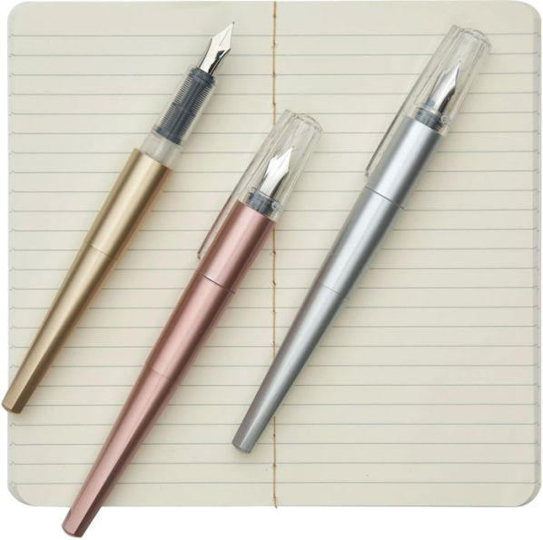 Modern Script Fountain Pens & Journal - 4 PC Set
