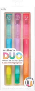Title: Writer's Duo Double-Ended Fountain Pens + Highlighters (Set of 3)