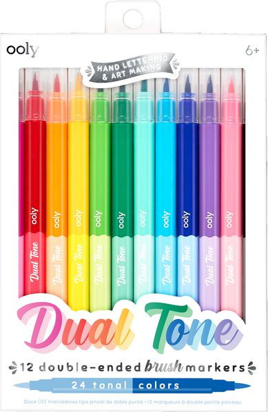 Multicolor Plastic ADD Gel Young Artist Calligraphy - Dual Tip Brush Pens