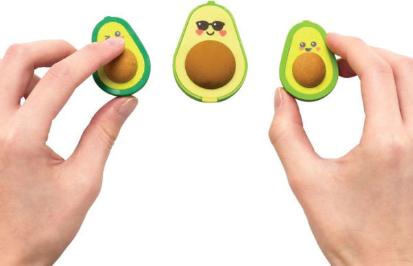 Avocado Love Eraser and Sharpener - set of 3