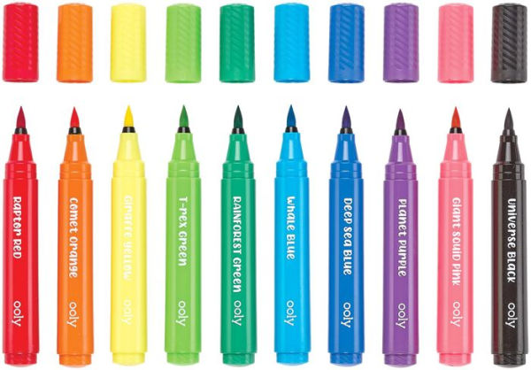 Big Bright Brush Markers - set of 10