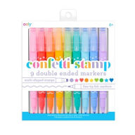 Title: Confetti Stamp Double-Ended Markers - Set of 9