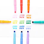 Alternative view 4 of Confetti Stamp Double-Ended Markers - Set of 9