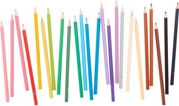 Color Together Colored Pencils - Set of 24 (18 Classic & 6 Skin Tone Colors)