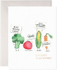 Title: Veggie Strike Birthday Greeting Card