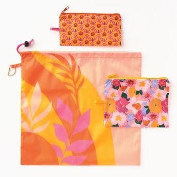 Summer Floral Travel Bags S/3