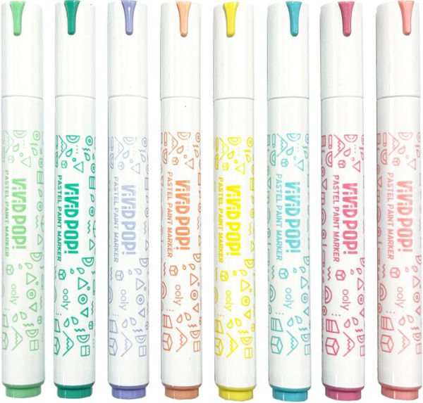 Vivid Pop! Water-Based Paint Markers: Pastel (Set of 8)