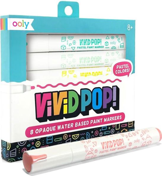 Vivid Pop! Water-Based Paint Markers: Pastel (Set of 8)