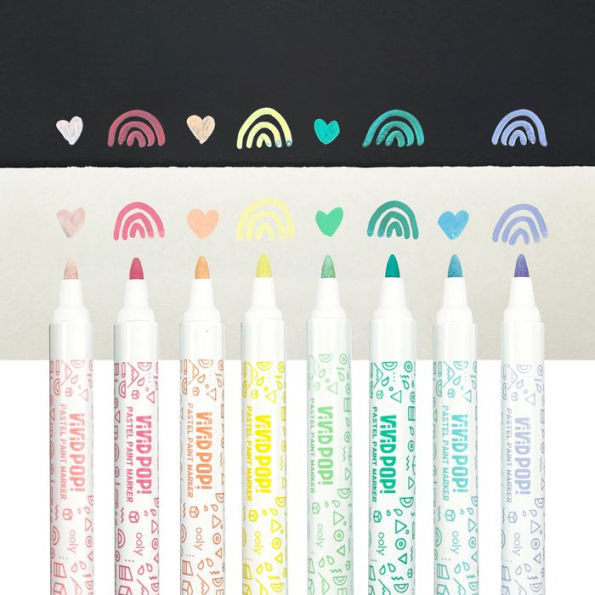 Vivid Pop! Water-Based Paint Markers: Pastel (Set of 8)