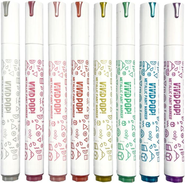 Vivid Pop! Water-Based Paint Markers: Metallic (Set of 8)