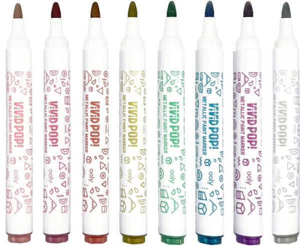 Vivid Pop! Water-Based Paint Markers: Metallic (Set of 8)