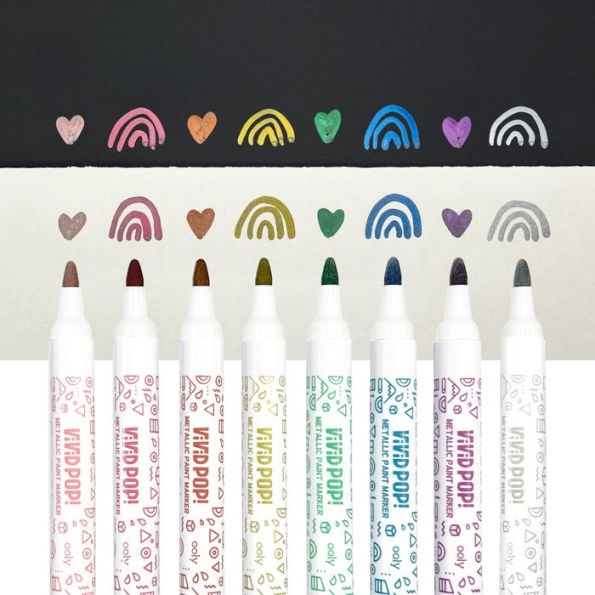 Vivid Pop! Water-Based Paint Markers: Metallic (Set of 8)