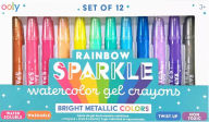Title: Rainbow Sparkle Metallic Watercolor Gel