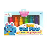 Title: Lucky Cat Paw: Neon Highlighters - Grape Scent (Set of 6)