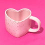 Heart Shaped Mug w/ Gold Fleck