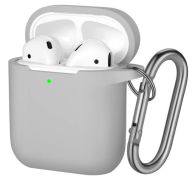 Title: Recover AIRPODGRY AirPod Case with Carabiner - Grey