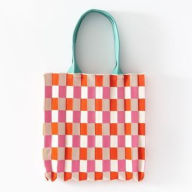 Title: Accordion Checked Tote