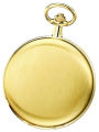 Charles-Hubert- Paris Brass Gold-Plated Mechanical Hunter Case Pocket Watch #3789-G
