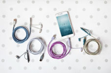 Alternative view 3 of Tech Candy TC-TH-MAX-SOB Triple Header Maxi Charger - 6ft Woven USB Cable - Blue