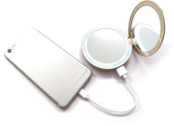Title: Glow Up Lumi Compact Power Bank with Two Mirrors
